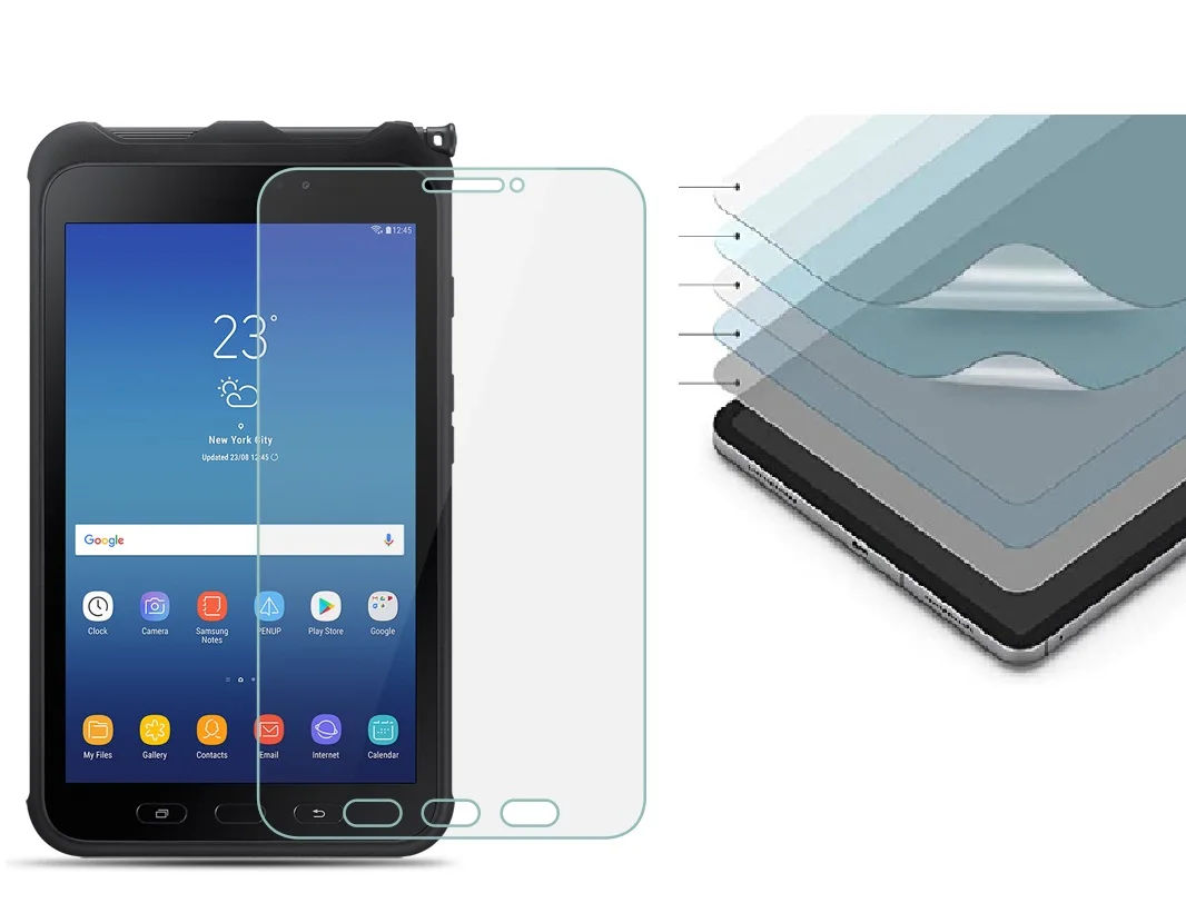 9H Pet Film For Samsung Galaxy Tab Active 2 8.0 inch Tablet Screen Protector Protective Film Glass Guard