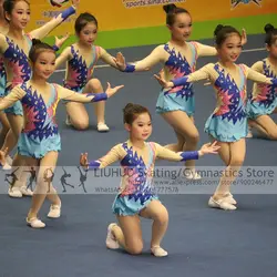 Figure Skating Dress Women CheerleadIng Competition Costume Child Kids Clubs Aerobics Cheerleading Varsity Rhythmic Uniform