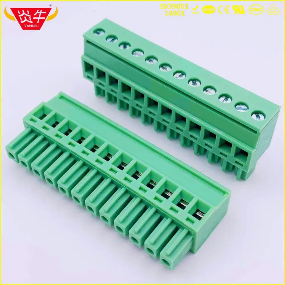 50Pcs KF2EDGKA 3.5mm 2P ~ 12P PCB PLUG-IN TEMINAL BLOCKS 15EDGKA  2PIN ~ 12PIN MCVR 1,5/ 2-ST-3,5 1863152 PHOENIX CONTACT DEGSON