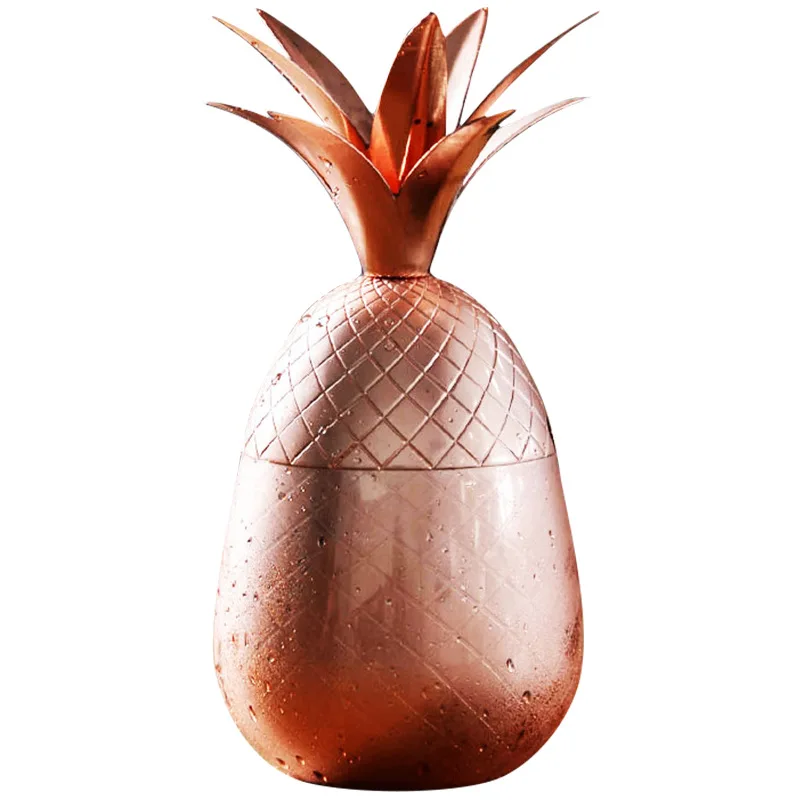 

304 Stainless Steel Pineapple Glass Cocktail Glass Wine Set Creative Style Special Wine Glass Metal Wine Glass