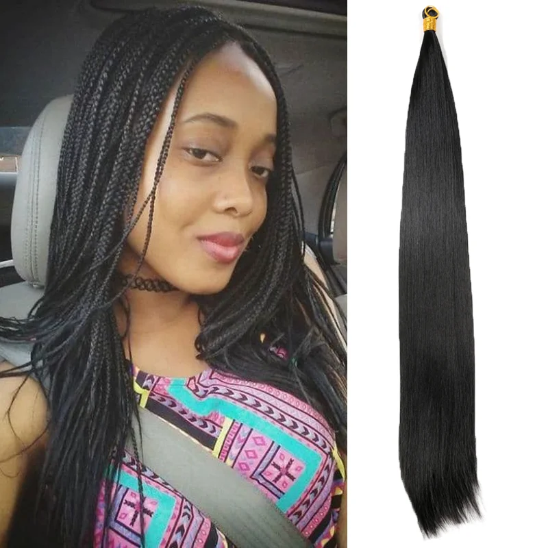 Omber Synthetic Long Straight Bulk 22Inch High Temperature Hair Bundles For Braiding Crochet Hair Extension For Women