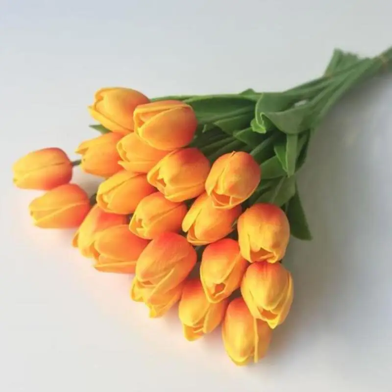 Latex Tulips Artificial PU Flower bouquet Real touch flowers For Home decoration Wedding Decorative Flowers LX8046