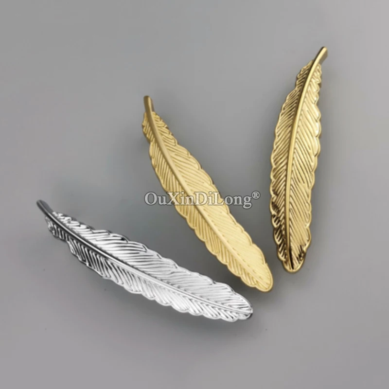 

Luxury European 10PCS Solid Brass Feather Cabinet Door Handles Drawer Pulls Cupboard Wardrobe Closet Kitchen TV Cabinet Handles