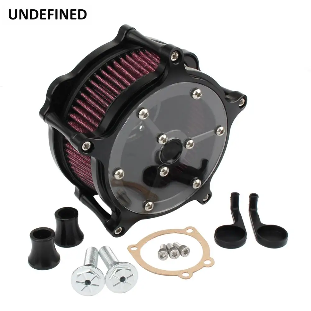 Kit Asupan Pembersih Udara Potongan CNC Sepeda Motor Filter Udara Krom Aluminium untuk Harley Sportster Iron 883 XL883 XL1200 48 72 1991-2019