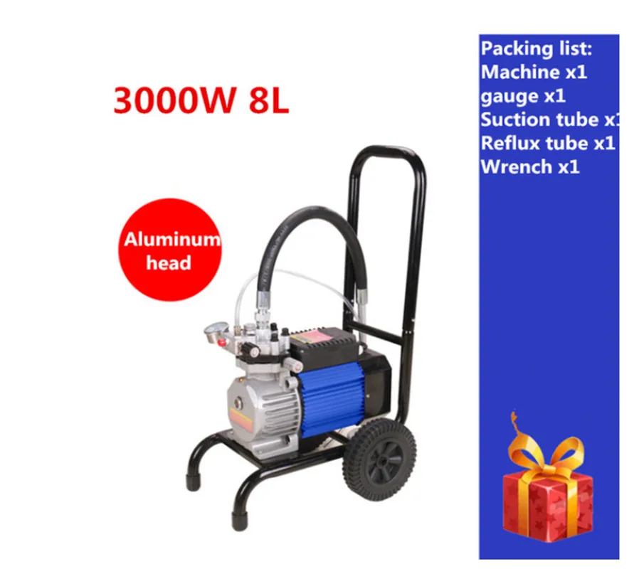 3000W/4000W/4800W High-pressure airless spraying machine Professional Airless Spray Gun High painting machine tool Double Gun