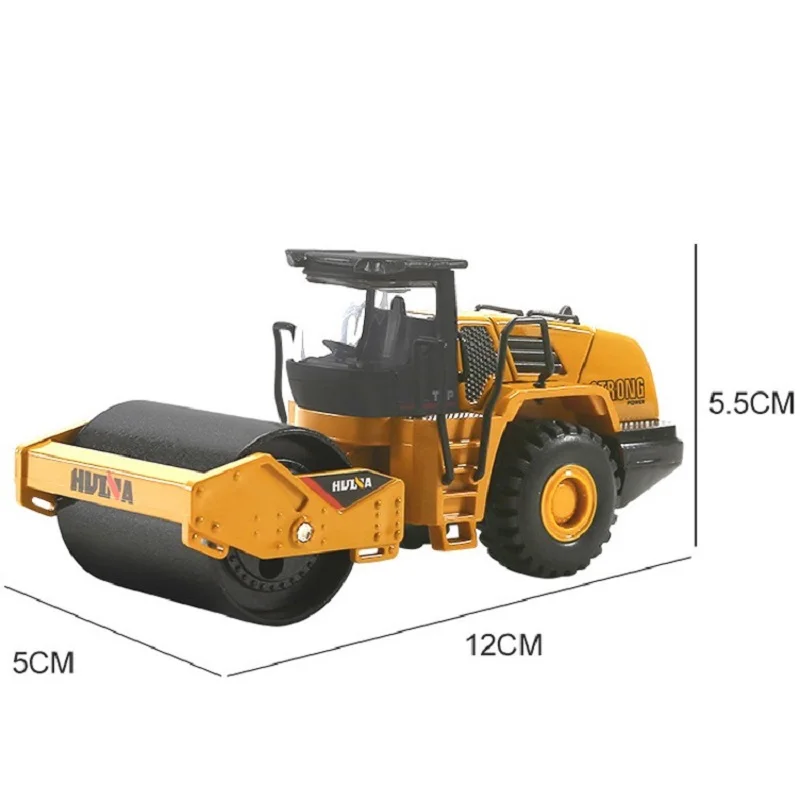 Huina 1815 1:60 Alloy Roller Car Model Diecast Metal Toy Vehicles Excavator Car Model Collection High Simulation Children Gift