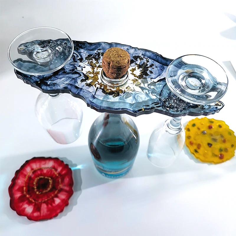 DIY Wine Rack Stand Silicon Mold Cup Holder Coaster Epoxy Resin Mould for Jewelry Making Craft