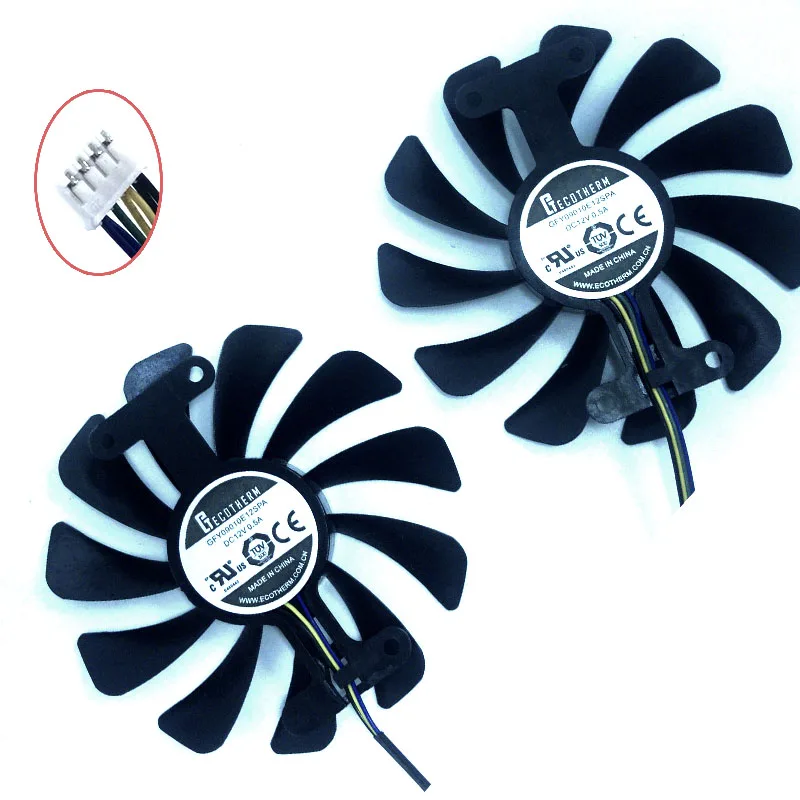 Novo 95mm gagaa8s2u cooler fã substituto para zotac gtx 1070 1080 amp ed 8 gb gtx1080 gráficos de vídeo placa de vídeo