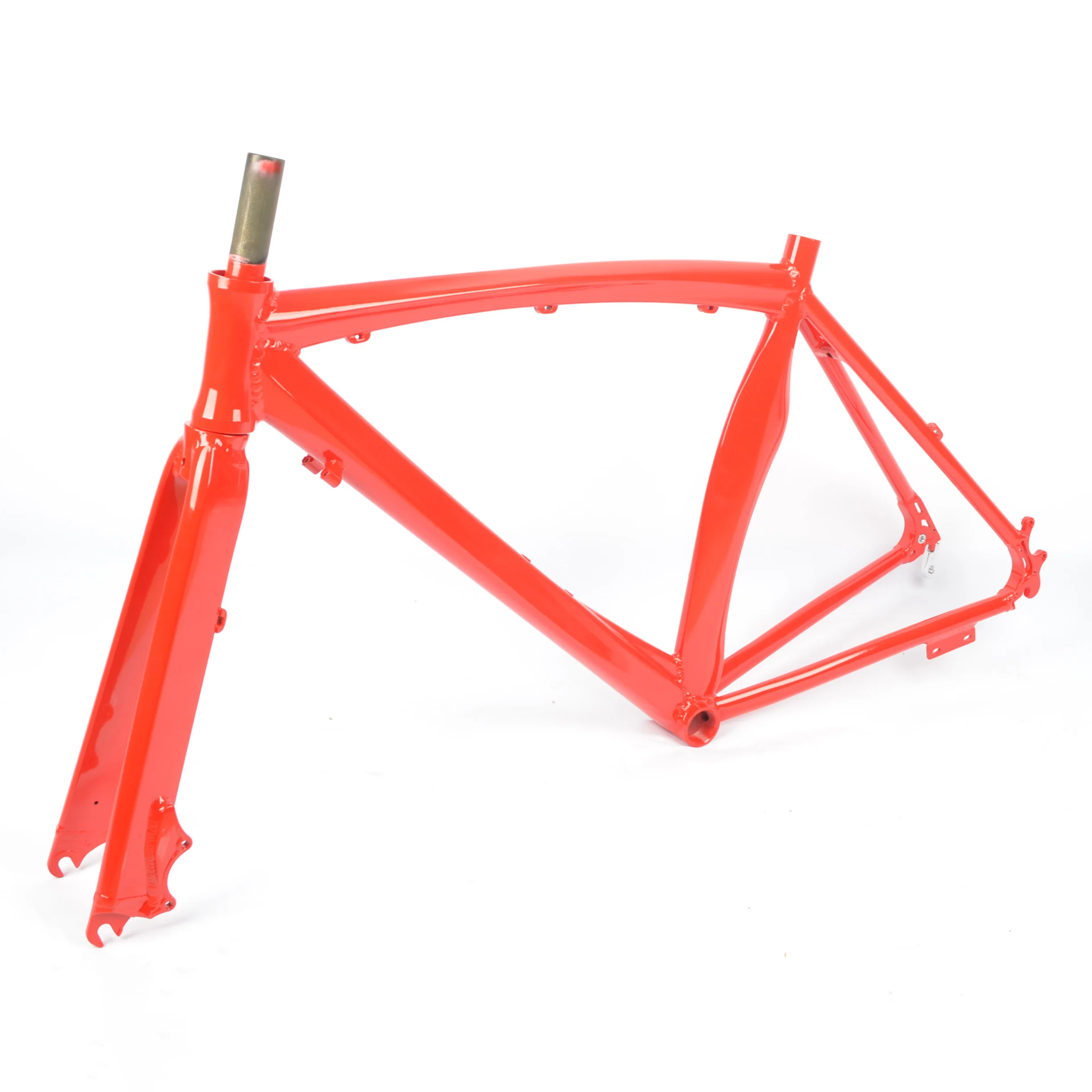 Road Bike Frame Bicycle Frameset Aluminum Alloy Material With Front Fork Headset Seatpost Clip Rear Hook