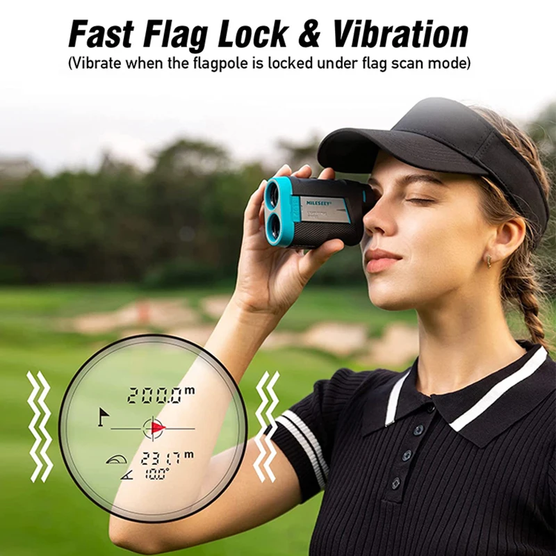 Mileseey 650m Golf rangefinder magnetic Laser Distance Meter rechargeable Rangefinder for Hunting