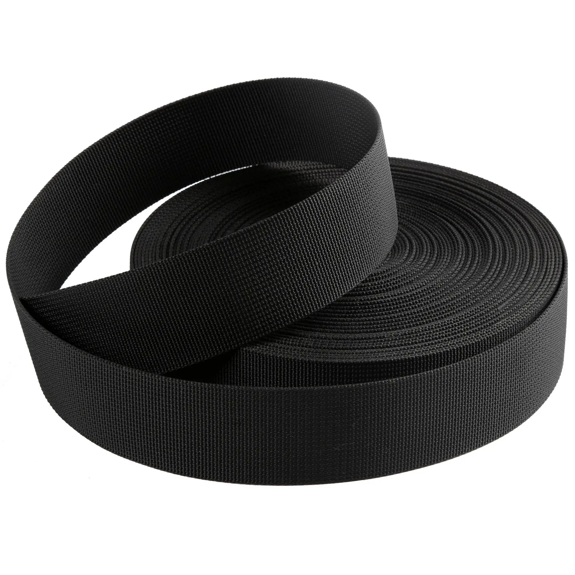 25/30/38/50mm Width Black Plain Strap Nylon Webbing Backpack Safety Belt Band DIY Pet Rope Sewing Webbing