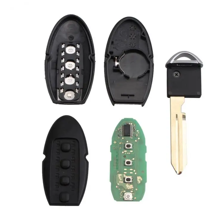 315Mhz 4 Buttons Replacement Remote Car Key Fob Transmitter Clicker Alarm with Key  for Nissan KR55WK48903 KR55WK49622 5WK48903