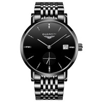 montre homme GUANQIN Automatic Self-Wind Mechanical Date Sapphire Watch Mens Top Brand Luxury Steel Wristwatch relogio masculino