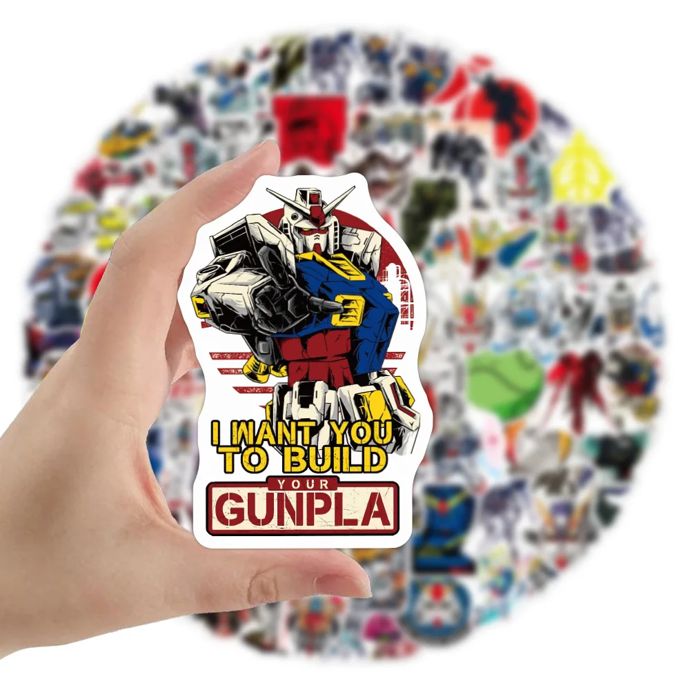 10/30/50/100 Buah Stiker Kartun Anime GUNDAM DIY Bagasi Sepeda Motor Skateboard Gitar Keren Grafiti Klasik Stiker Decal Anak