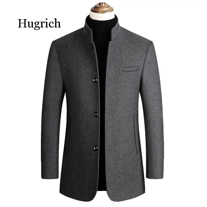 

Мужские шерстяные куртки, мужская осенне-зимняя модная шерстяная ветровка, мужская деловая Повседневная теплая верхняя одежда, мужская одежда