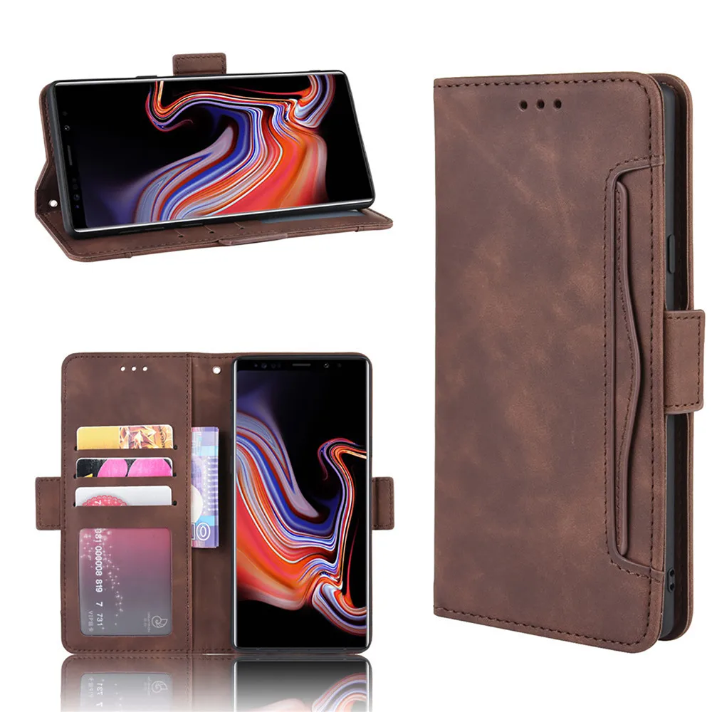 

Leather Case Protective Cover Skin w/ Multi-card Shell Shockproof Sleeve for Samsung Galaxy Note 9 Phone Accessories