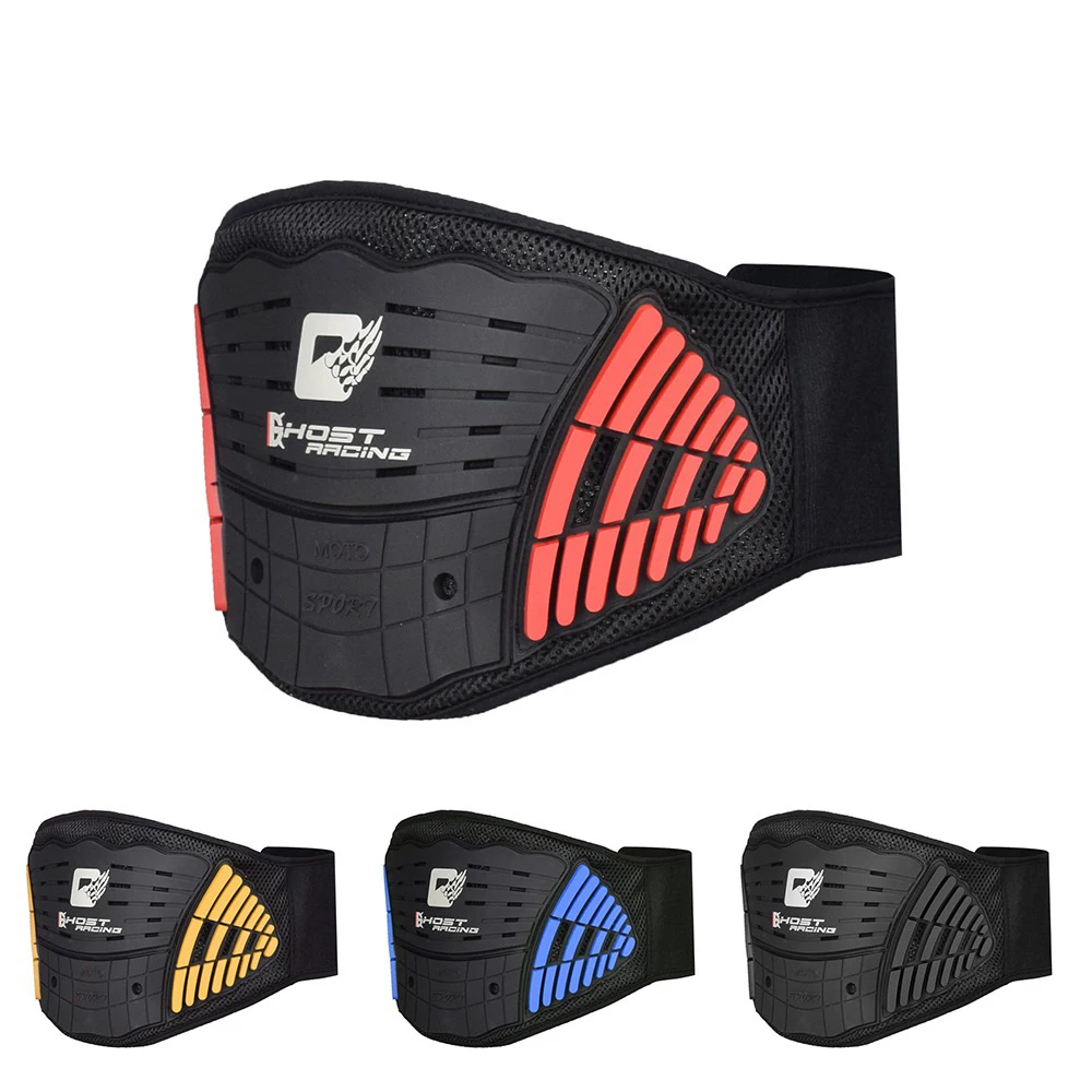 

GHOST RACING Motorcycle Back Support Double Lumbar Brace Belt Motocross Protective Breathable High Elastic Adjust Waist Brace