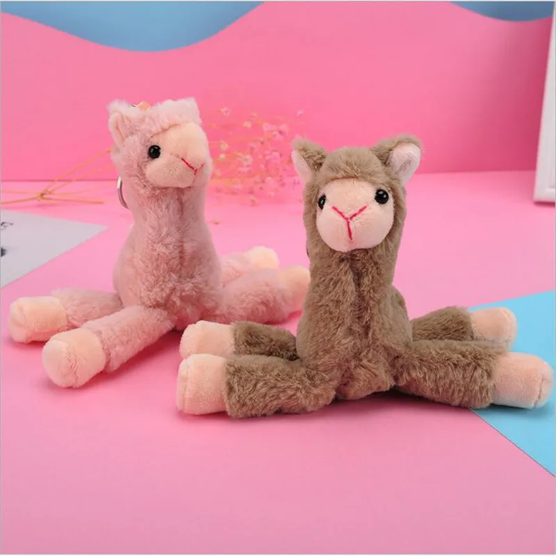 

1PCS Cute Alpaca Plush Toys Llama Grass Mud Horse Stuffed Pendant Backpack Doll For Children's Toy Wedding Gift 14CM