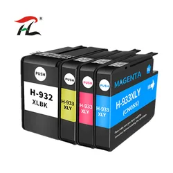 Cartucho de tinta de repuesto para impresora HP932 933XL, recambio de tinta para HP 933, 932, Officejet 933, 6100, 6600, 6700, 7110, 7610, 7612,