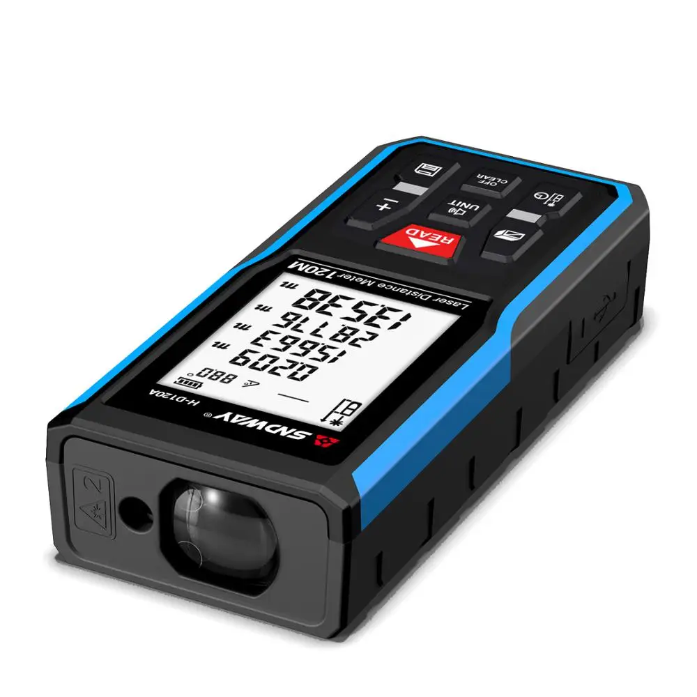 SNDWAY misuratore di distanza Laser telemetro digitale telemetro strumenti di misura del nastro Laser Trena righello di misurazione dell'angolo della pagoda
