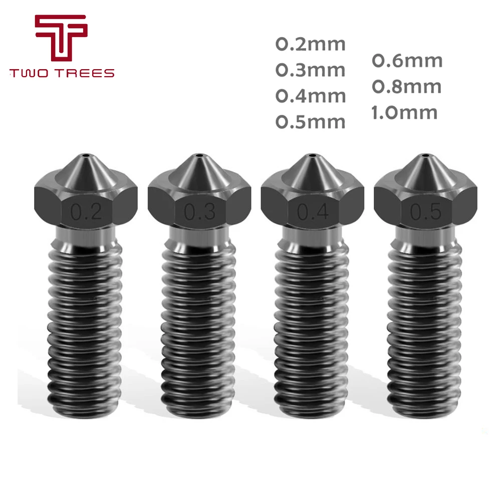 

Hardened Steel Volcano Nozzle for High Temperature 3D Printing PEI PEEK or Carbon Fiber Filament for E3D Volcano Sidewinder X1