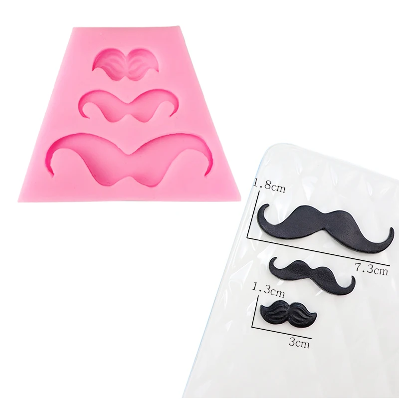 Beards Scented Fondant Ice Silicone Molds For Desserts Fondant Gumpaste Candy Chocolate Moulds Baking Form Kitchen Tools