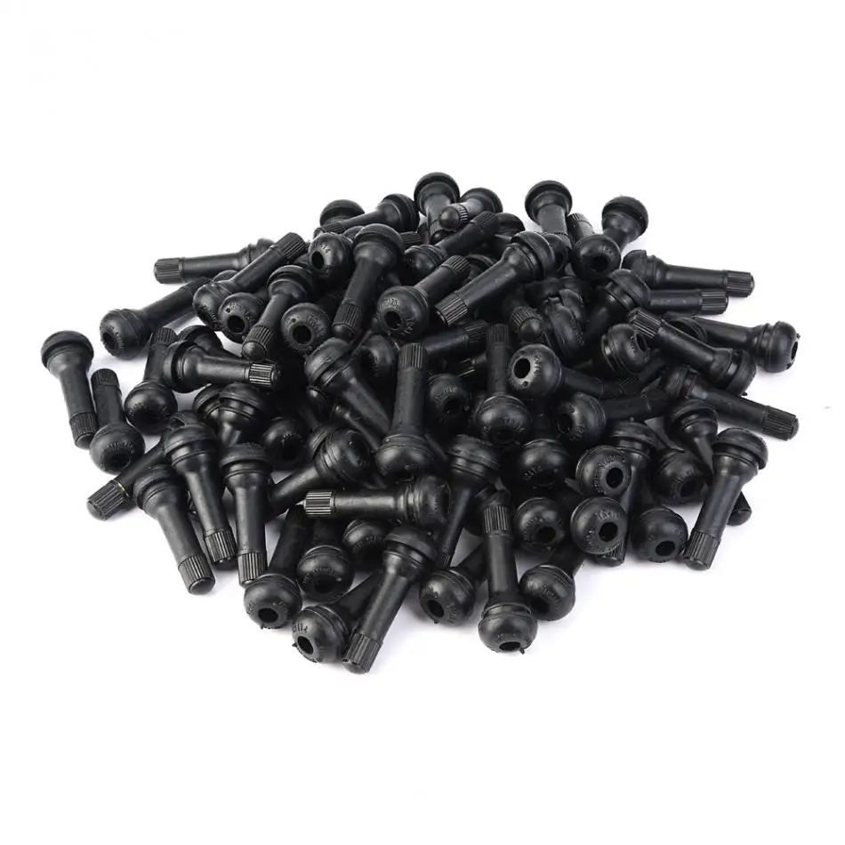 10/20/50/100PCS TR413 Snap-In Black Rubber Tire Valve Stems Short Rod Car Accessory