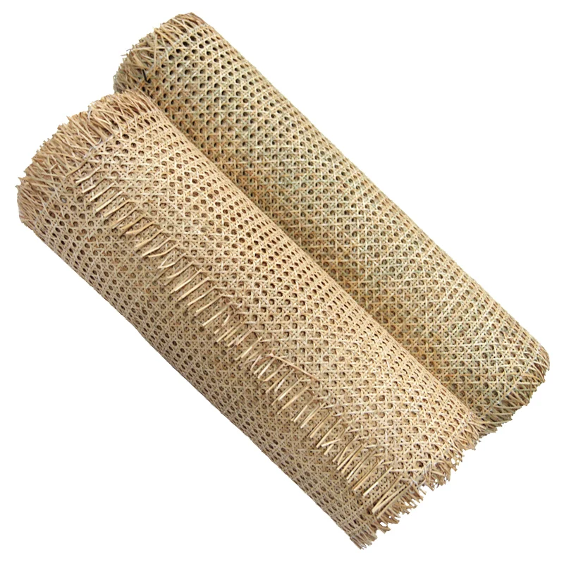 

50-95CM Natural Indonesian Rattan Wicker Cane Webbing Roll Furniture Chair Table Repair Material Cabinet Door Ceiling Wall Decor