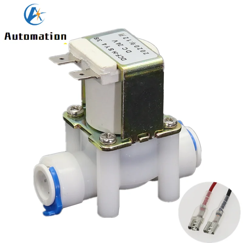 

Plastic solenoid valves Drinking Fountains 12V 220V RO Machines, Pipeline Machines, In-line Valves 3/8"(9.5MM) Tube Quick plug