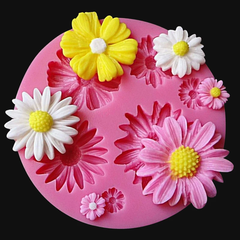 3D Flower Silicone Molds Fondant Craft Cake Candy Chocolate Sugarcraft Ice Pastry Baking Tool Mould Soap Mold Cake Decorator