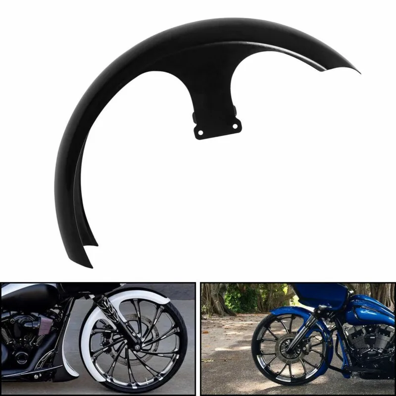 

Motorcycle Unpainted 26" Wrap Front Fender For Harley Custom Bagger Touring Road Street Glide 1997-2013