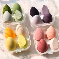 4Pcs/box Makeup Sponge Face Cosmetic Puff Woman Powder Make Up Facial Cleansing Sponge Accessories Tool