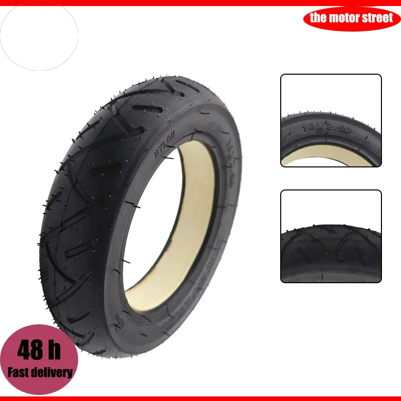 

10 inch 10x2.50 Solid Tubeless Wheel Tyre Non-Inflation Tire For Electric Scooter Balance Drive Bicycle