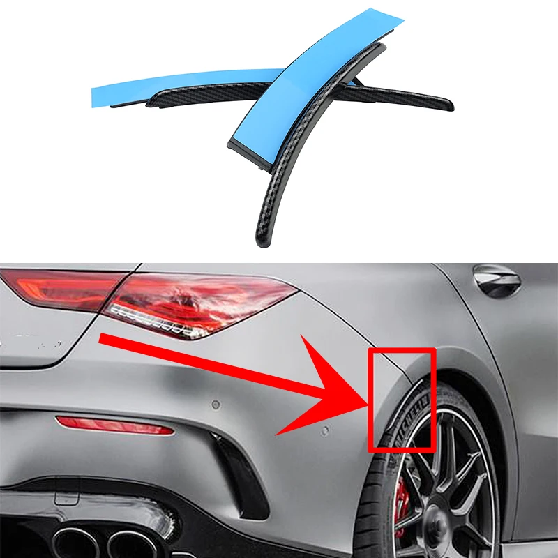 Carbon Fiber For Mercedes W118 C118 CLA45 CLA180 CLA200 CLA250 AMG 2020+ Rear Bumper Fender Flare Extension Wheel Eyebrow Lip