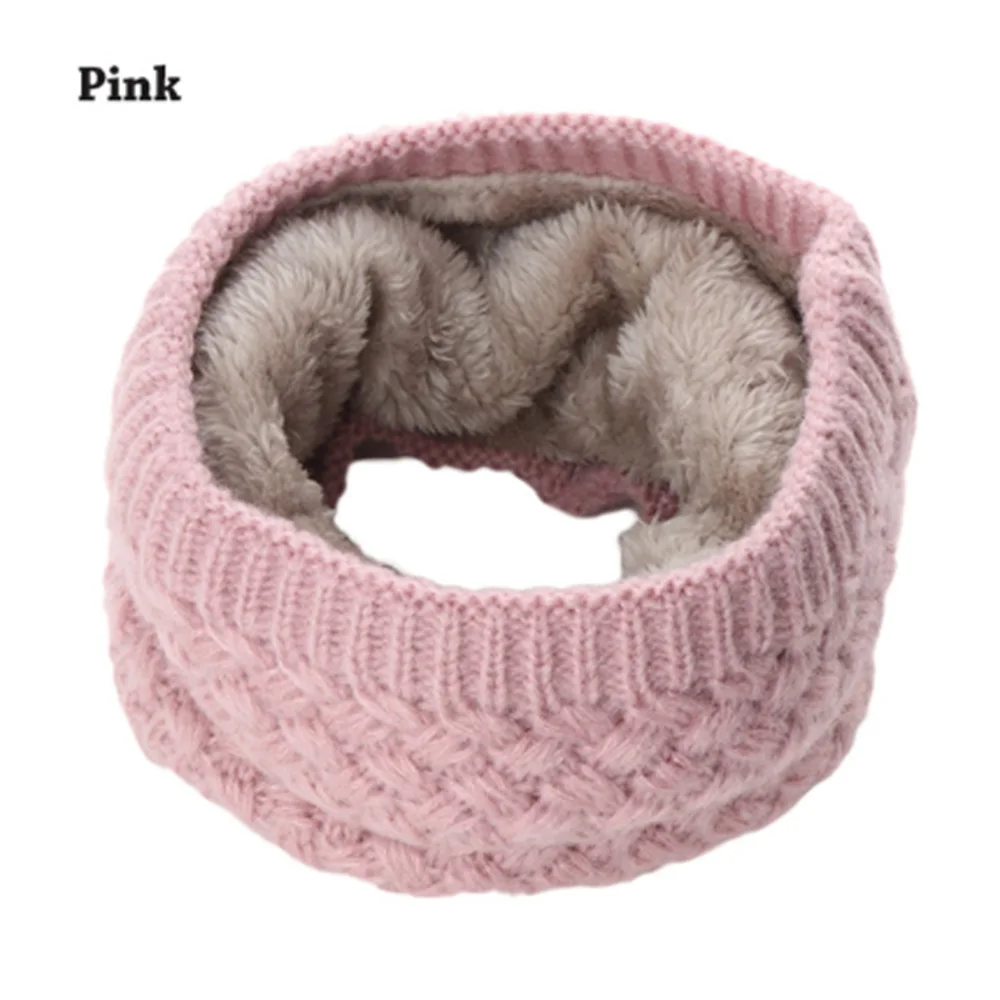 50x20cm Women Girls Warm Winter Scarf Shawl Knit Neck Warmer Circle Wrap Cowl Loop Snood 100% Knitting Wool Simple Pattern