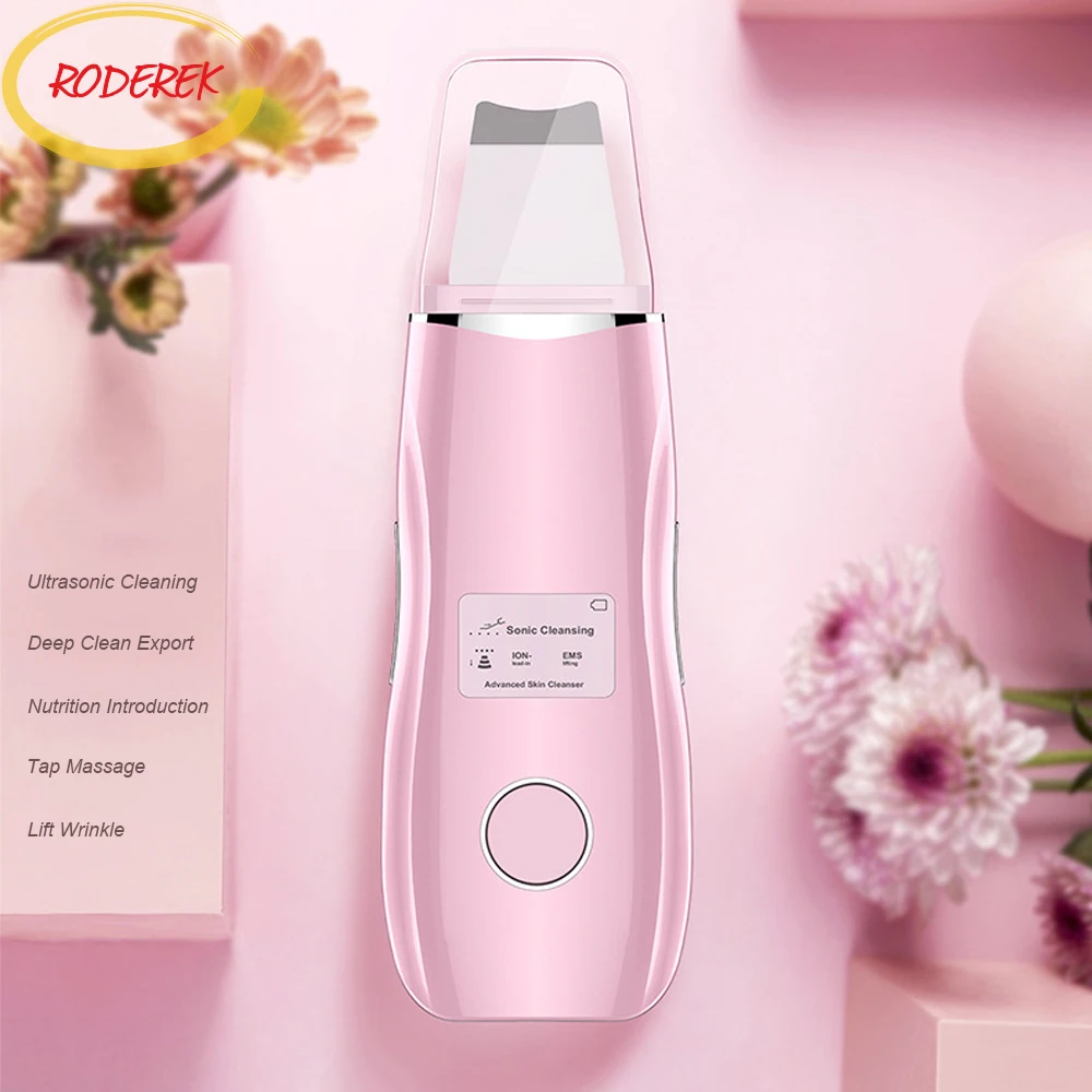 Multifunctional Beauty Instrument, Ultrasonic Cleansing Export Blackhead Tool, EMS Micro Current Lifting Wrinkle Massager