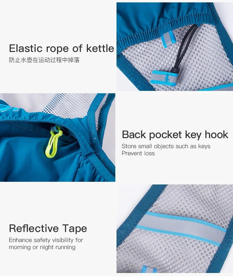 AONIJIE C932S 2,5 l tragbarer Trinkrucksack, Laufrucksack, Rucksack, Tasche, Weste, Geschirr für Wandern, Camping, Marathon, Rennen, Klettern – Detail 15