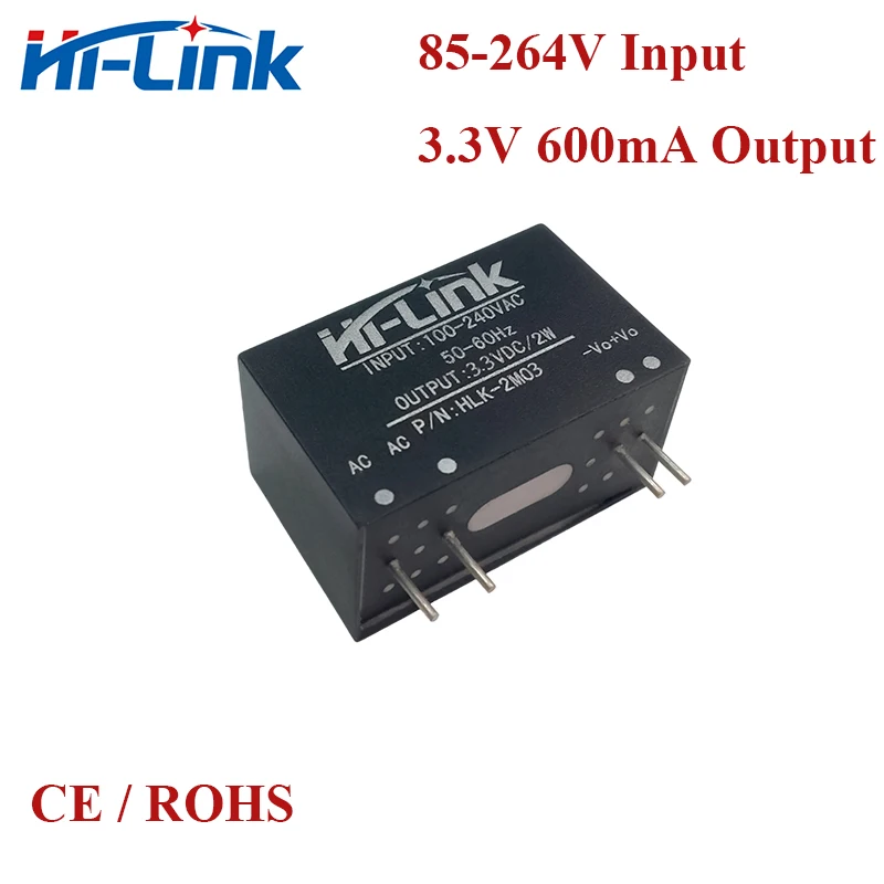 Módulo convertidor de CA a CC con CE ROHS, 2 piezas, envío gratis, Hi-Link, 2W, 85-264V a 3,3 V, 5V, 9V, 12V, 24V