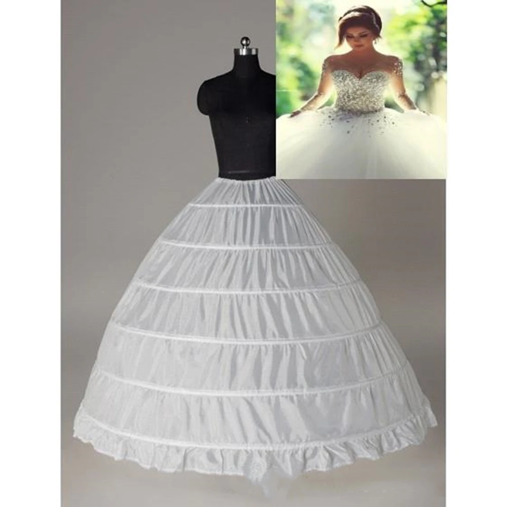 Super Günstige Ballkleid 6 Hoops Petticoat Hochzeit Slip Krinoline Braut Unterrock Layes Slip 6 Hoop Rock Krinoline Für Quinceane