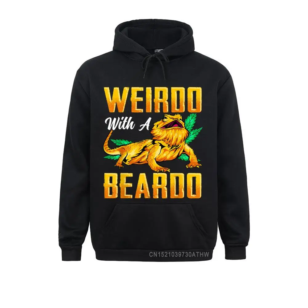 Weirdo With A Beardo Bearded Dragon Beardie Lover Gift Hooded Tops Hoodies Winter Labor Day Men Sweatshirts On Sale Clothes