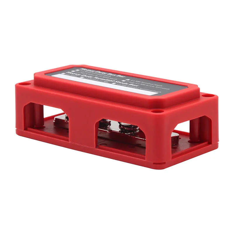 Caja de distribución de 4 x M8 para coche, autocaravana, equipo de yate, barra colectora 300A, 48V, caja de terminales, camión, barco, autobús, Kit de bloques de distribución de tierra