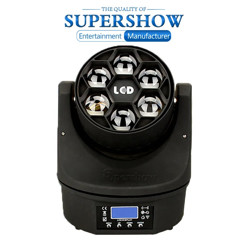 

6x15w led beam wash bees eyes RGBW 4in1 moving head light DMX512 with laser effect for stage party disco nightclub