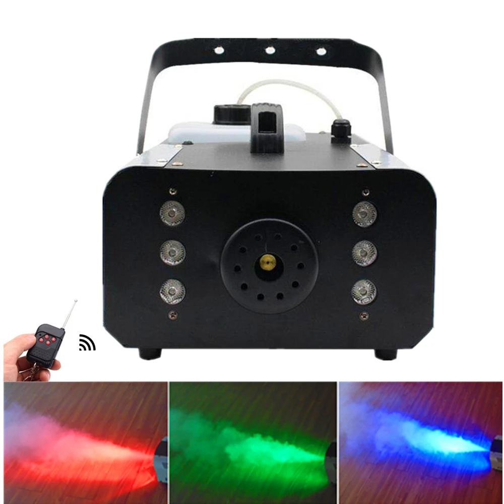 Imagem -05 - Máquina de Fumaça Vertical de Pyro Led Controle Remoto sem Fio Mais Dmx512 1500w Máquina de Névoa Estágio dj Fogger com Rgb 3in1 24x9w Luzes Led