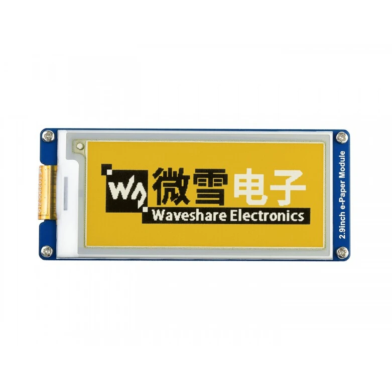 

RealQvol 2.9inch e-Paper Module (C) 296x128 E-paper Module Yellow Black White Three-color SPI interface wide viewing angle
