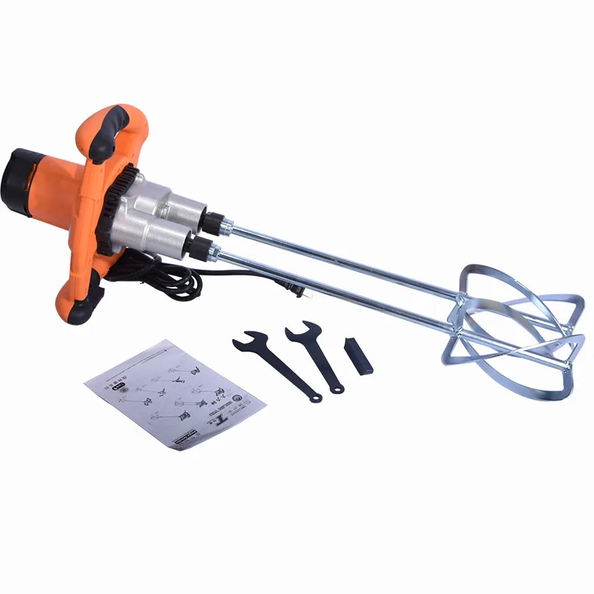 

ZYHM-50 Hand Paint Mixer DOUBLE shaft professional Electric Double putty coating mixing machine tools 1600w