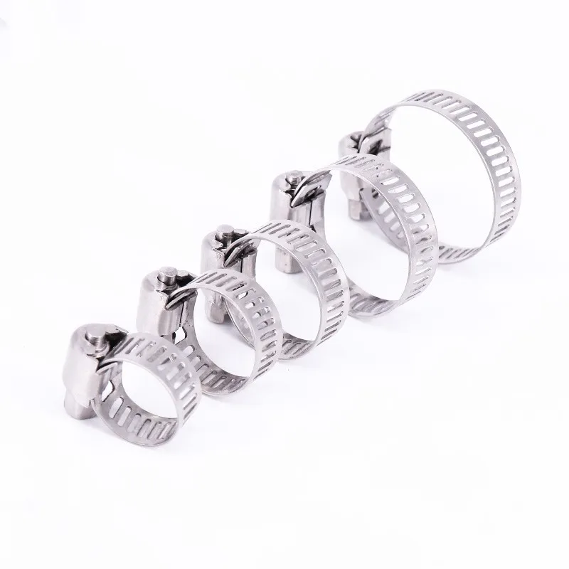 

10pcs Hose Clamp 304 Stainless Steel US Adjustable Pipe Tube Clamp Gas Tube Fitting Fastener Tool