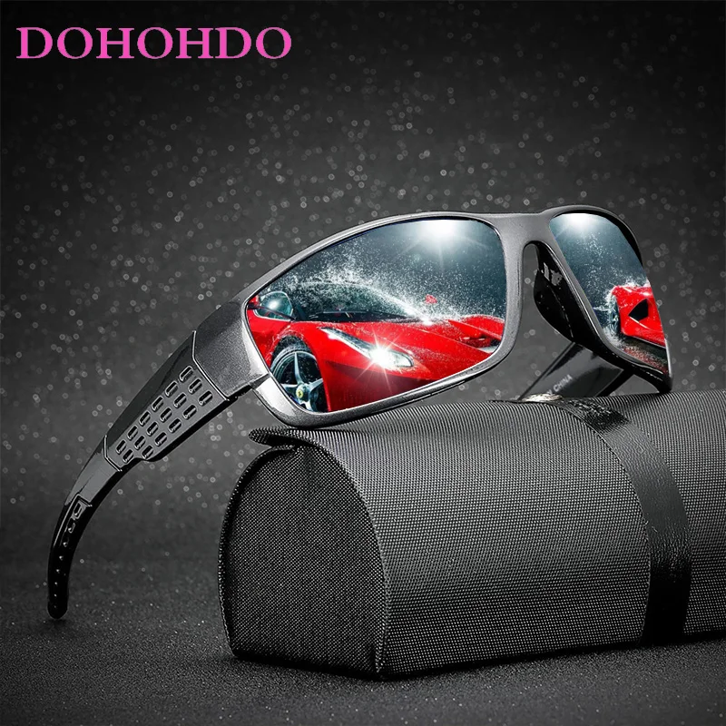 DOHOHDO New Polarized Sport Sunglasses Fashion Sun Glasses Windproof Mirror Goggles UV400 For Men Women Eyewear De Sol Feminino