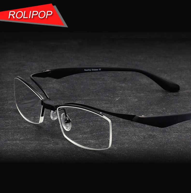 

Half Frame Readers Reading Glasses Flipup Glasses Men Magnifier TR90 Prescription Glasses