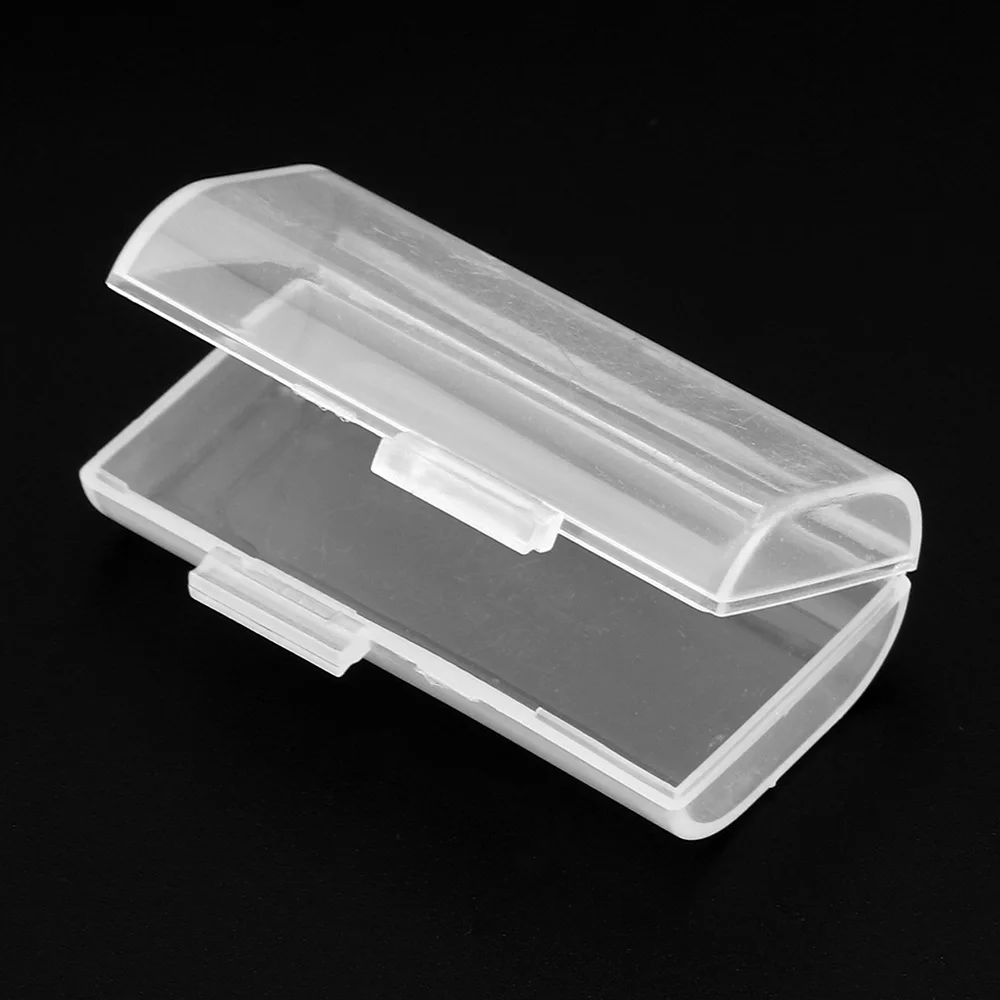 1Pc Universal Transparent Hard Plastic Battery Case Holder Storage Box Fit for 2/4 Pcs AAA Standard or Rechargeable Batterries