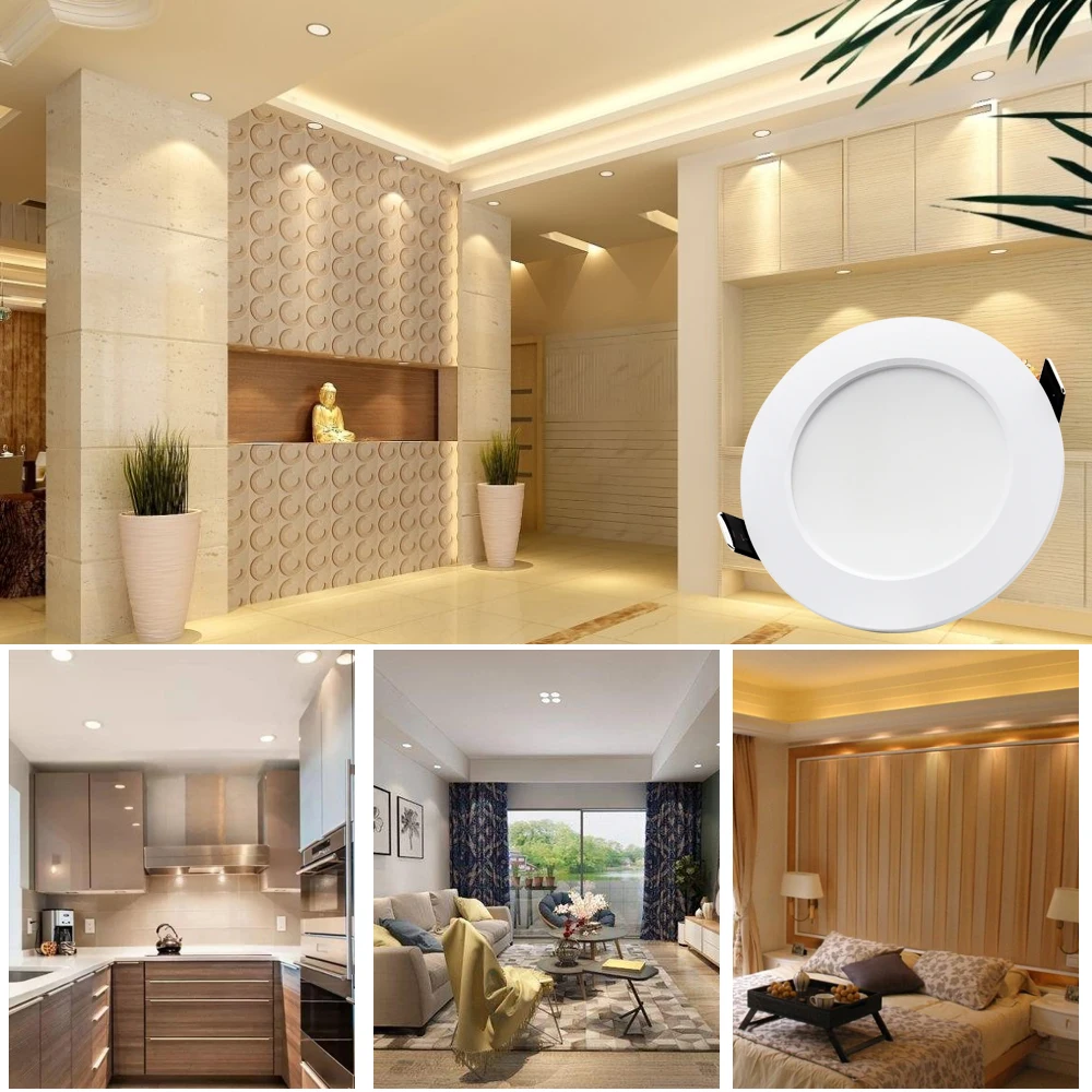 7W 9W 12W 15W 18W Spot LED Downlight AC 220V 240V Waterproof Warm White Cold White Kitchen Round Recessed Lamp LED Spot Lighting